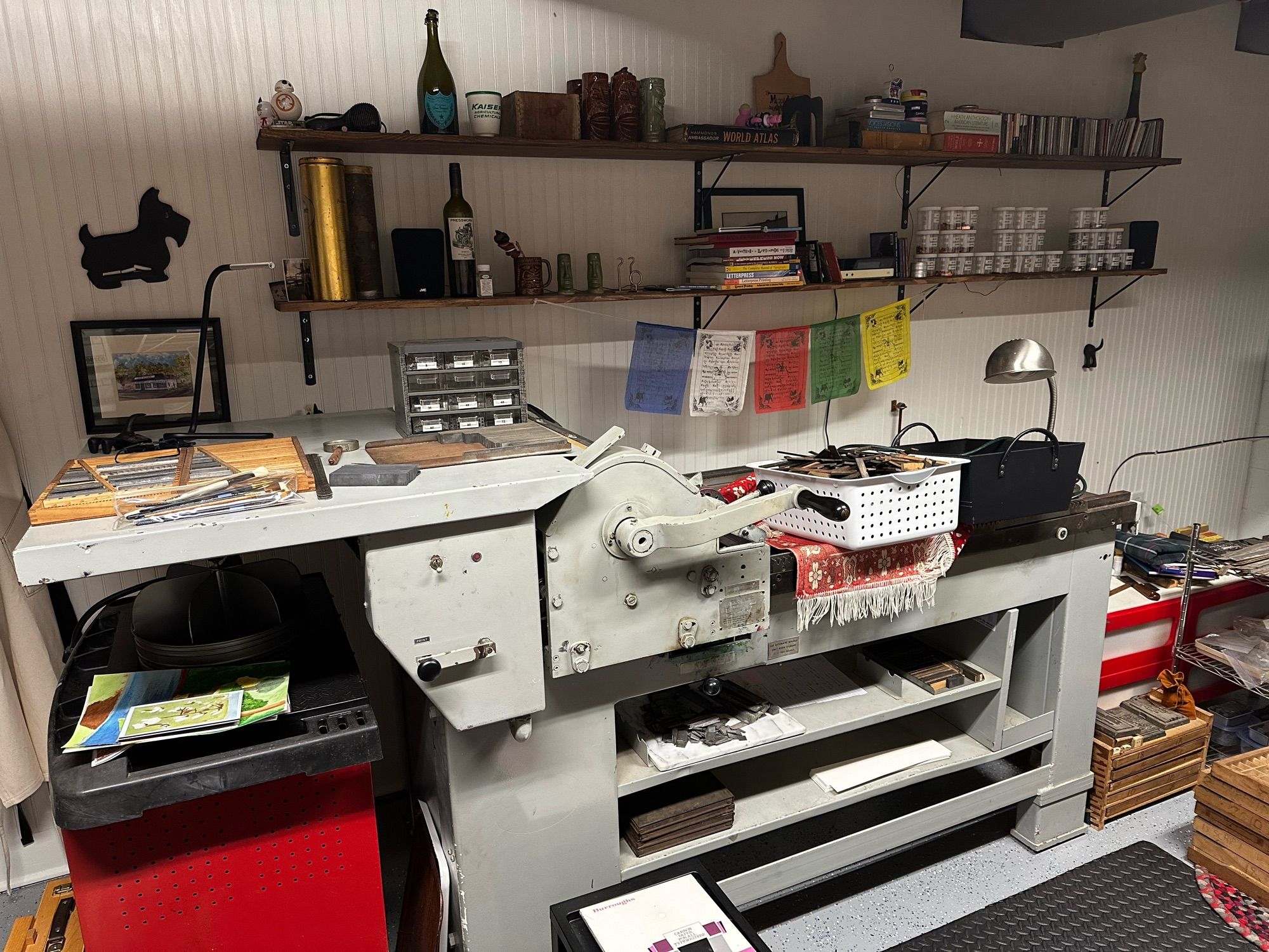 Image of a Vandercook printing press.