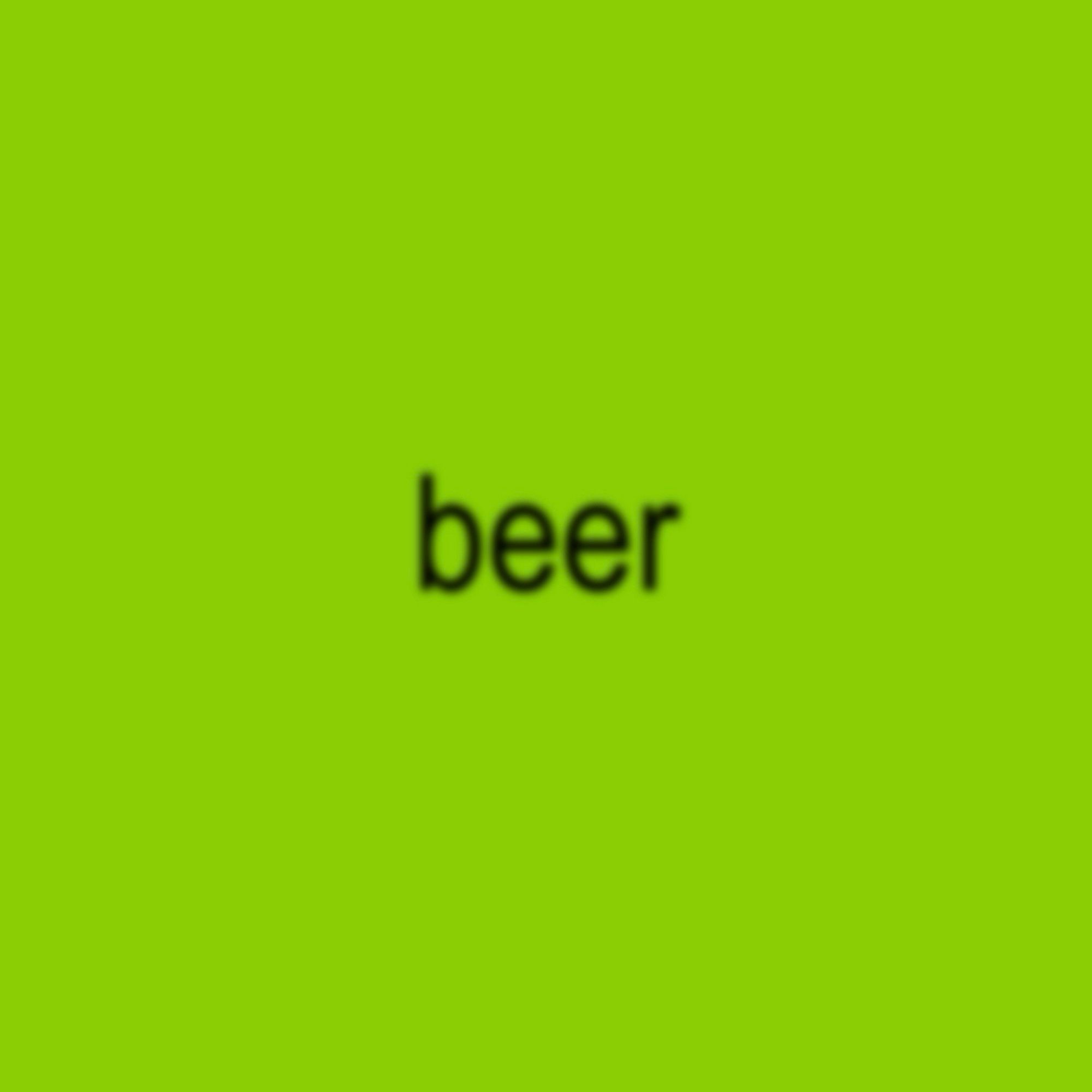 charli xcx’s brat font but it says beer