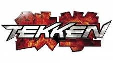 a low resolution image of an older tekken logo. the logo has english text in a white font that says "tekken" in all caps, with kanji that translates to roughly the same thing behind the text with a flame effect on the letters.