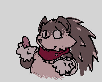 my old internet persona, a hedgehog 