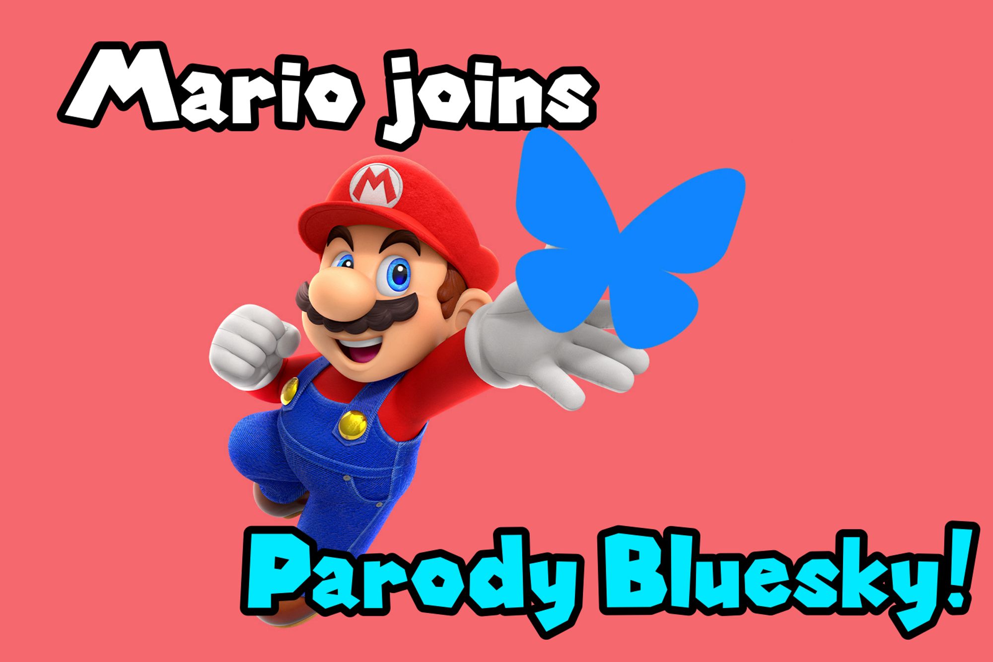 Mario joins Parody Bluesky!