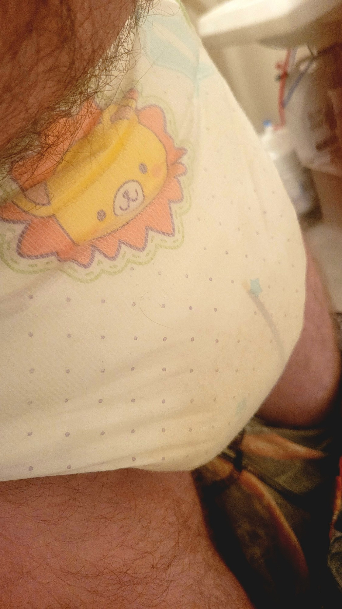 Wet LittleKings diaper at work