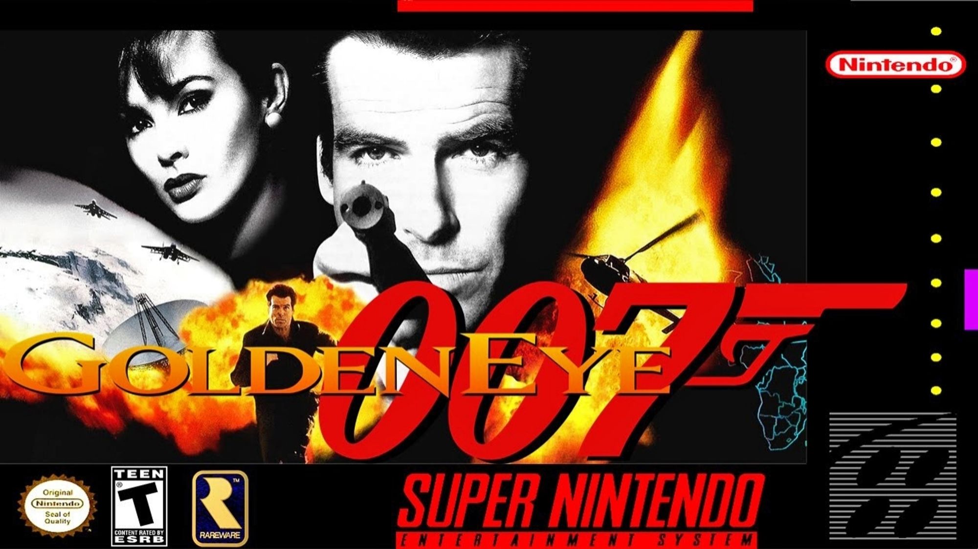 Cover of the super Nintendo game Goldeneye.