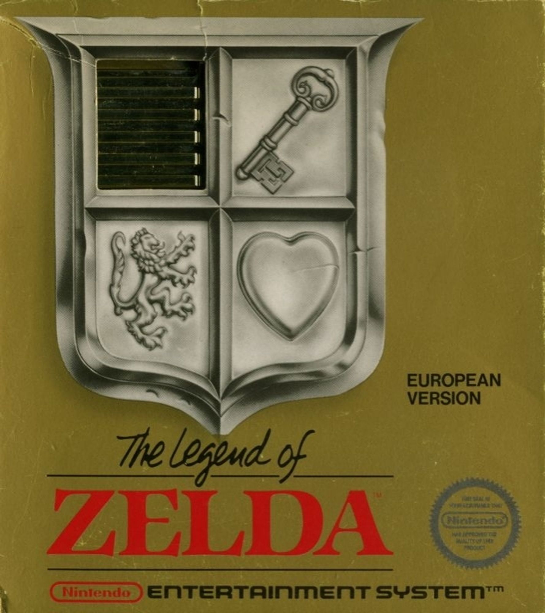 Cover of original European Nes cartridge for the legend of Zelda.