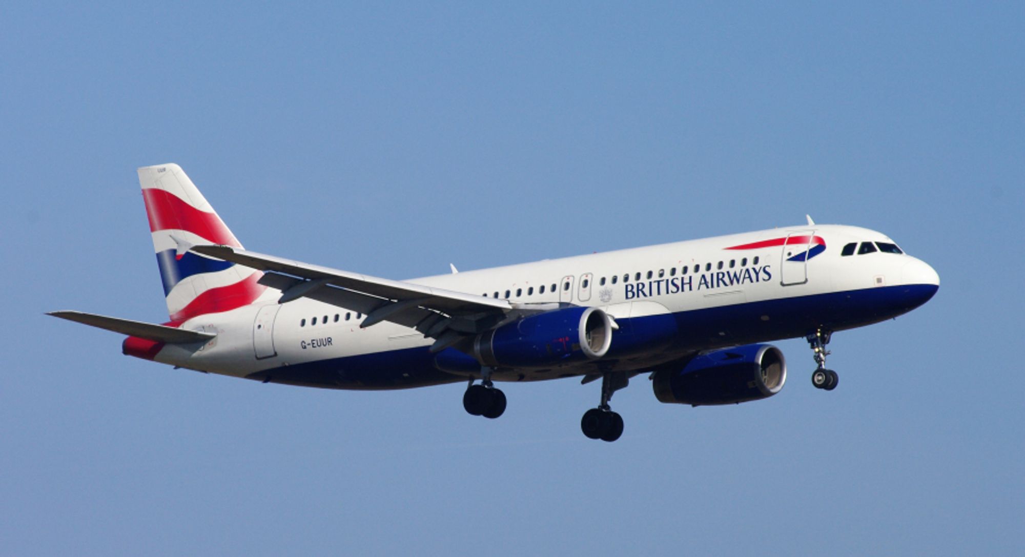 BA A320 landing at Zurich