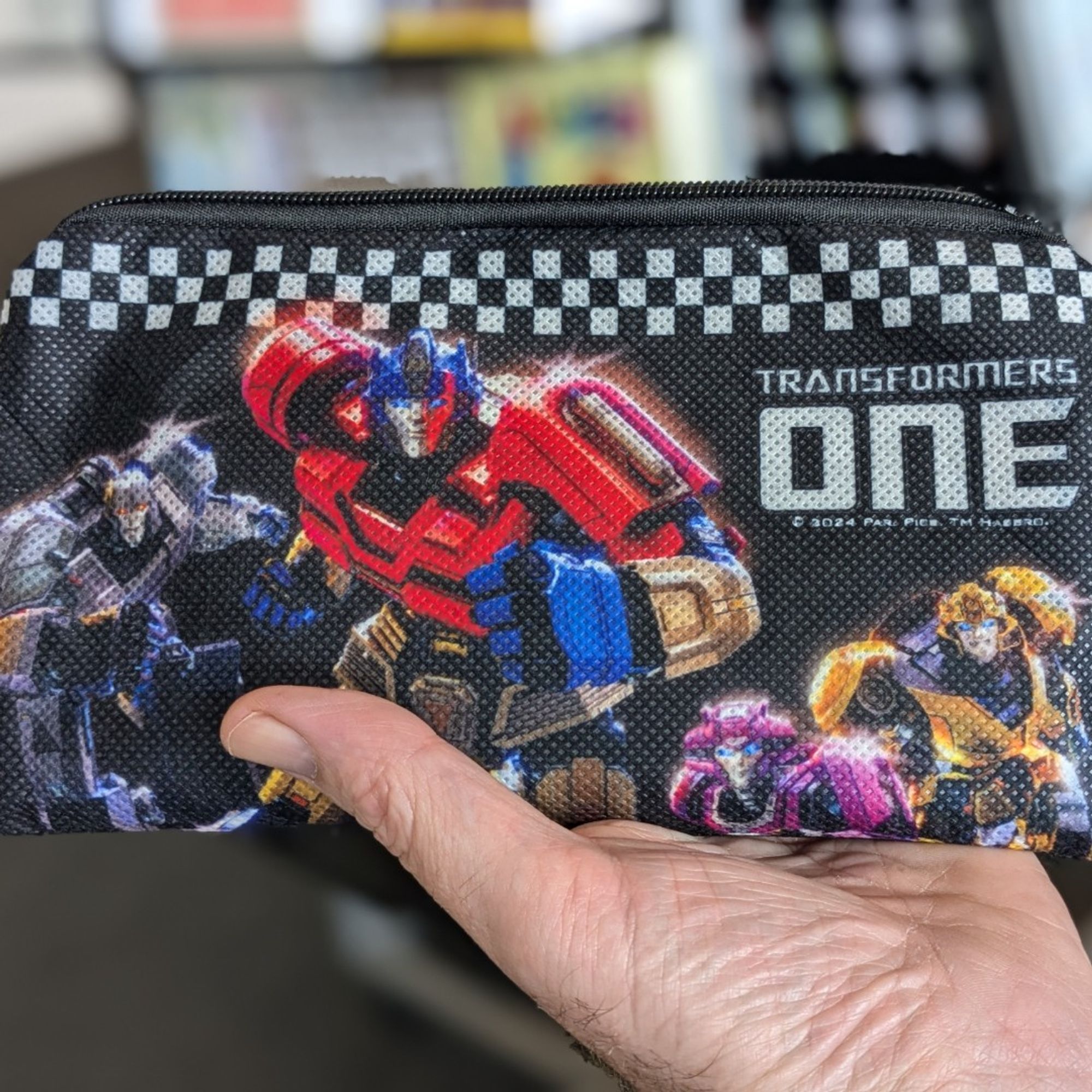 photo of Transformers One themed pencil bag