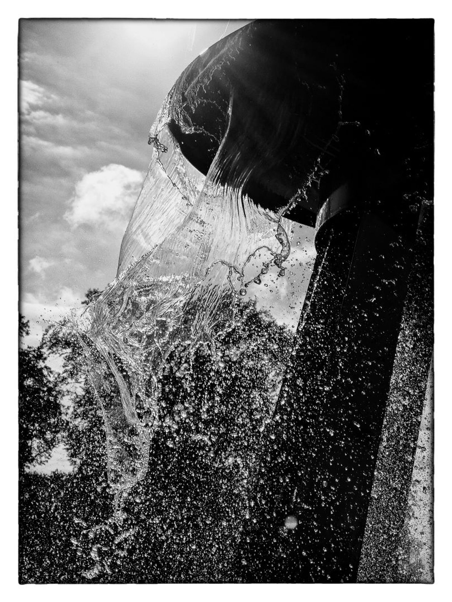 Sparkling fountain in Stratford upon Avon UK