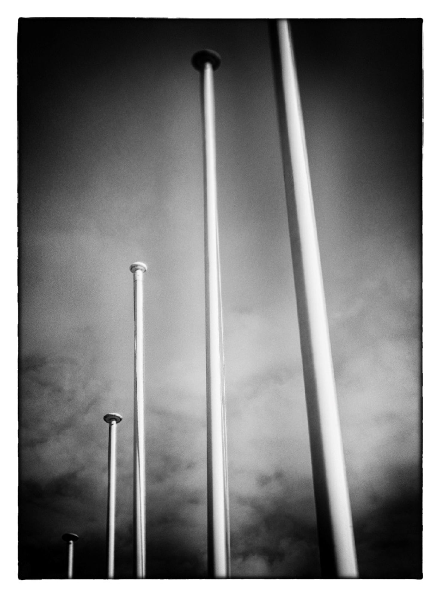 Flag poles in Stratford upon Avon UK