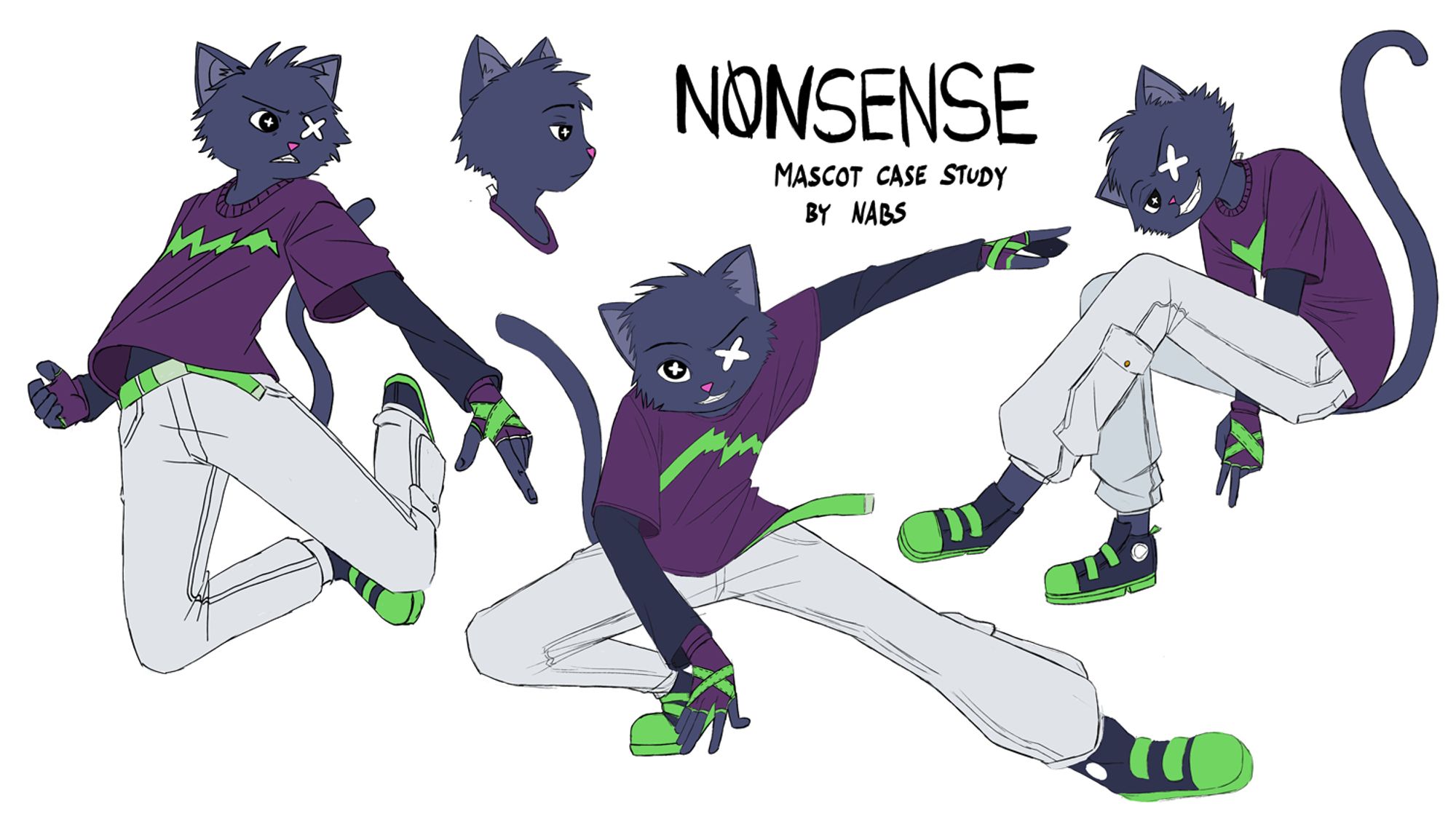 Catboy in Action Poses // Nonsense.jp Characterstudy (just for fun project)