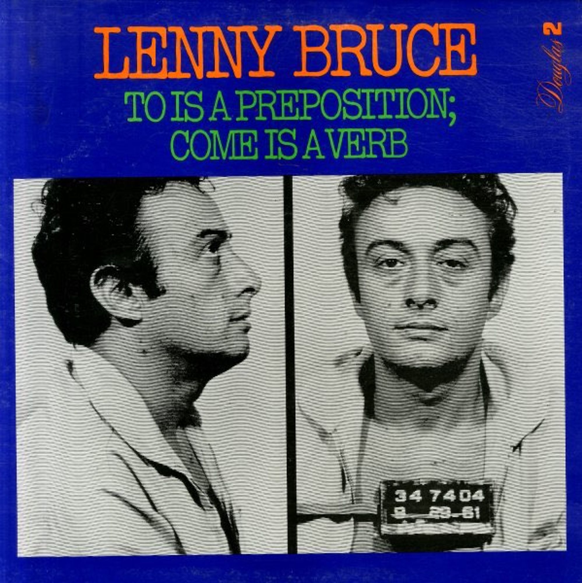 Record cover with police photo of a man in profile on the left and the same man gazing warily at the camera on the right.