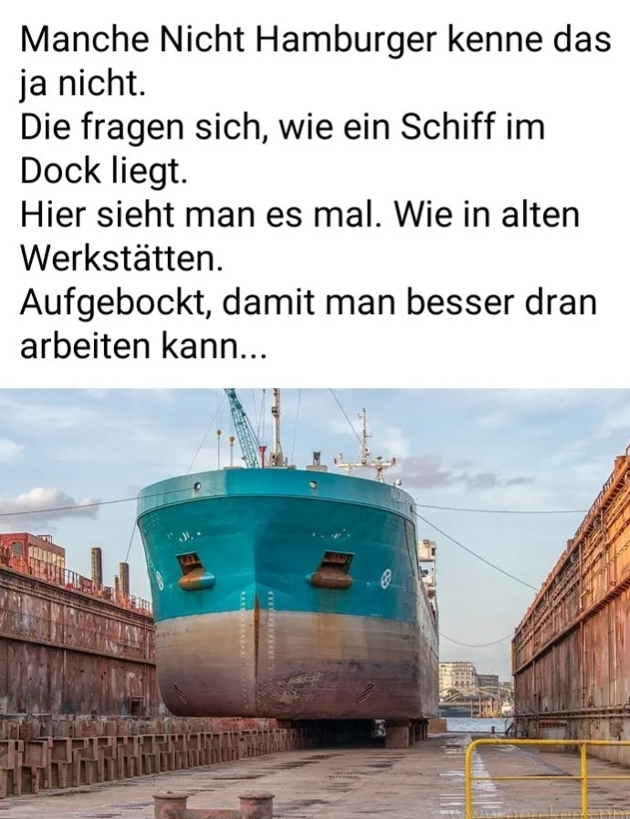 Ein Schiff im Trockendock