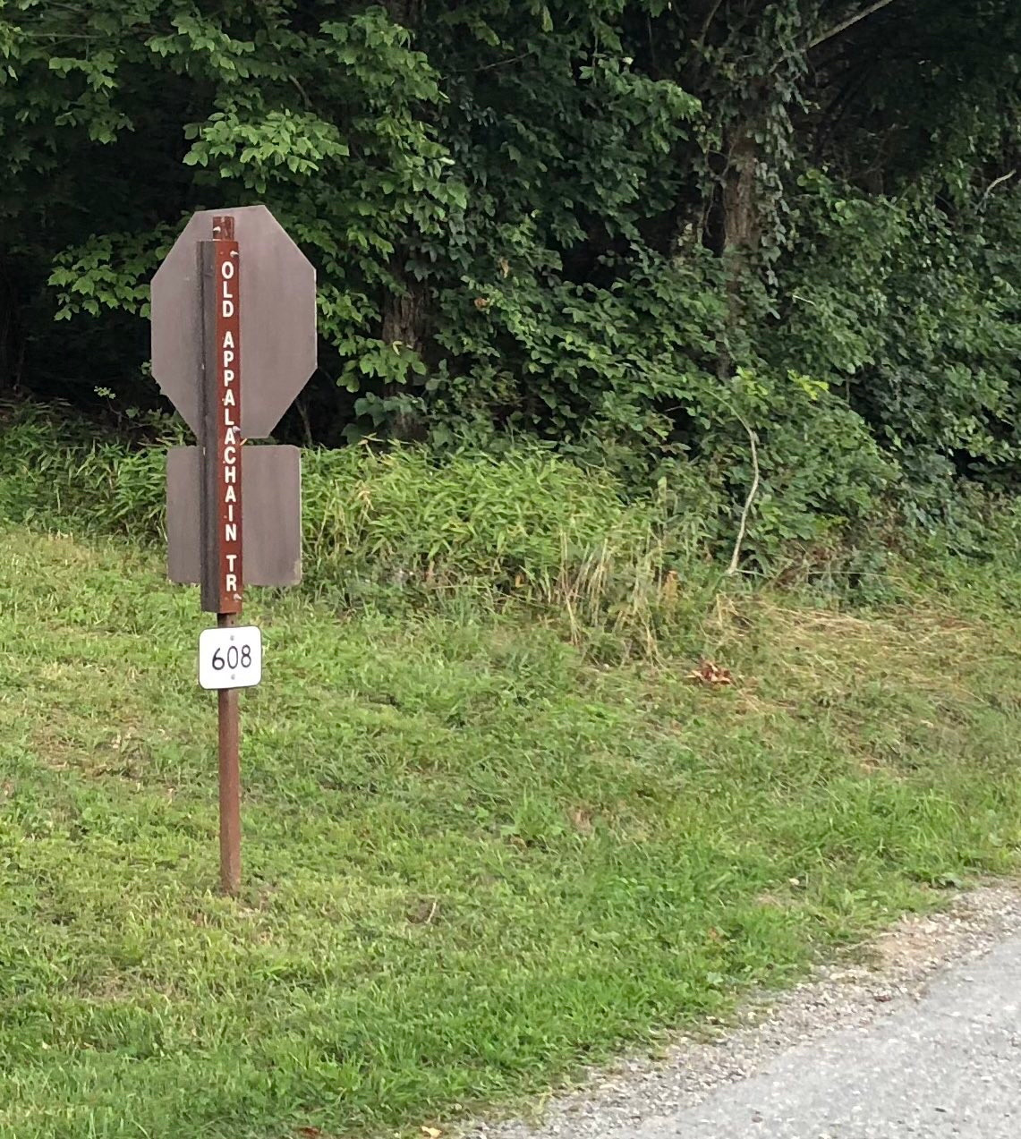 Sign for the “Appalachain” trail. 