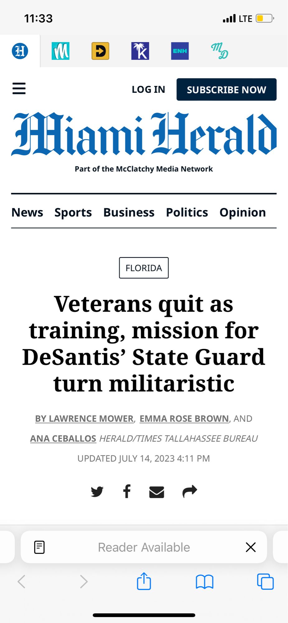 headline: veterans quite as training, mission for desantis’ state guard turn militaristic 