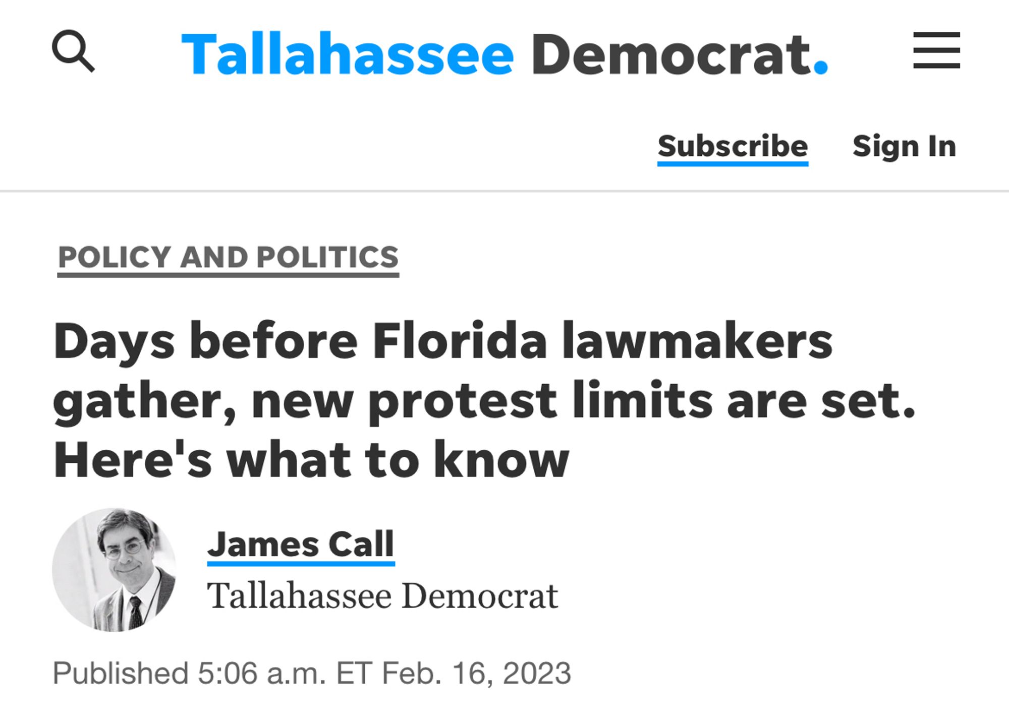 headline: days before florida lawmakers gather, new protest limits are set. here’s what to know. 