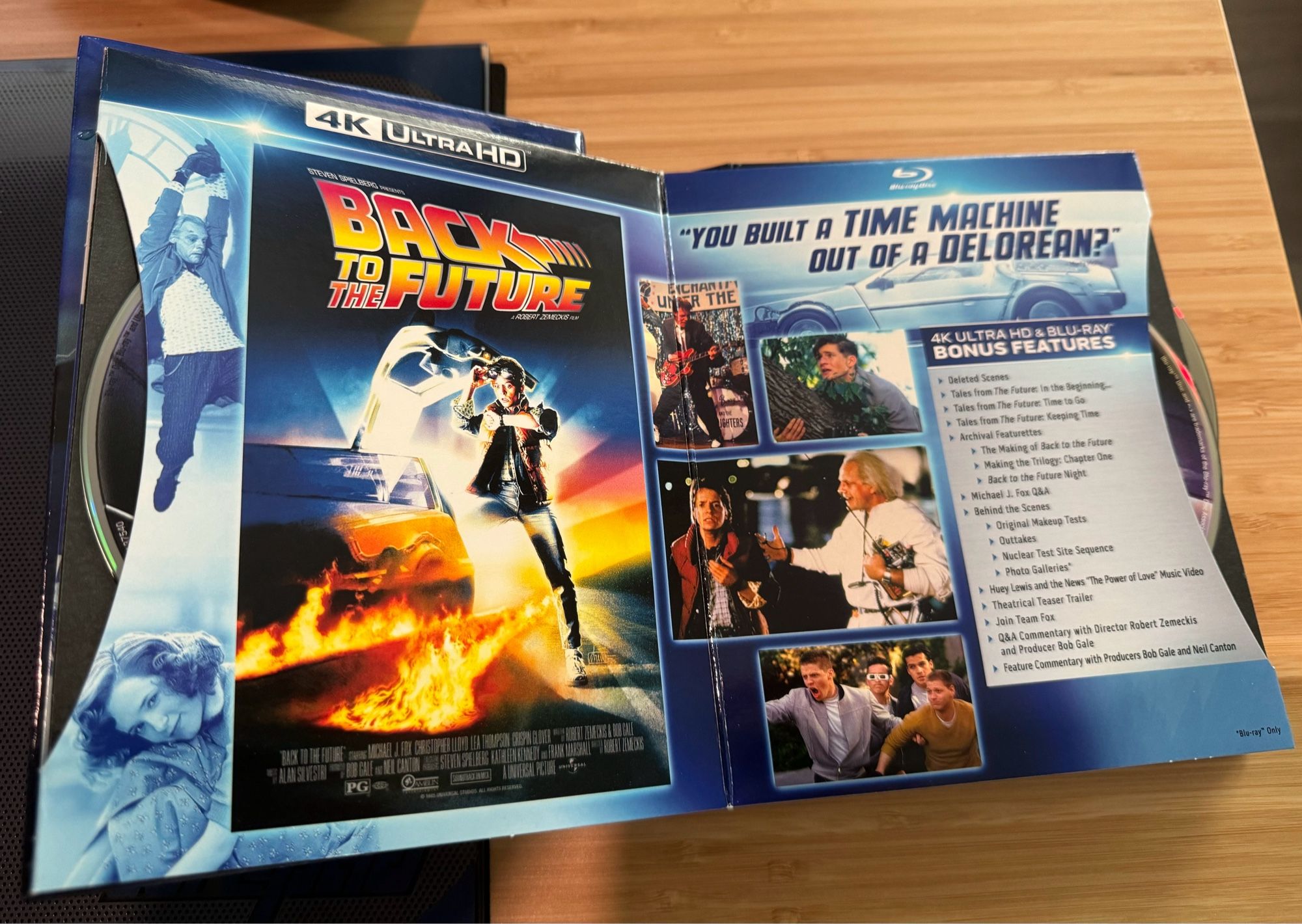 The second page is dedicated to the first movie, showing the movie poster on the left and a quote from the movie on the right. Each movie has a 4k and blu ray copy