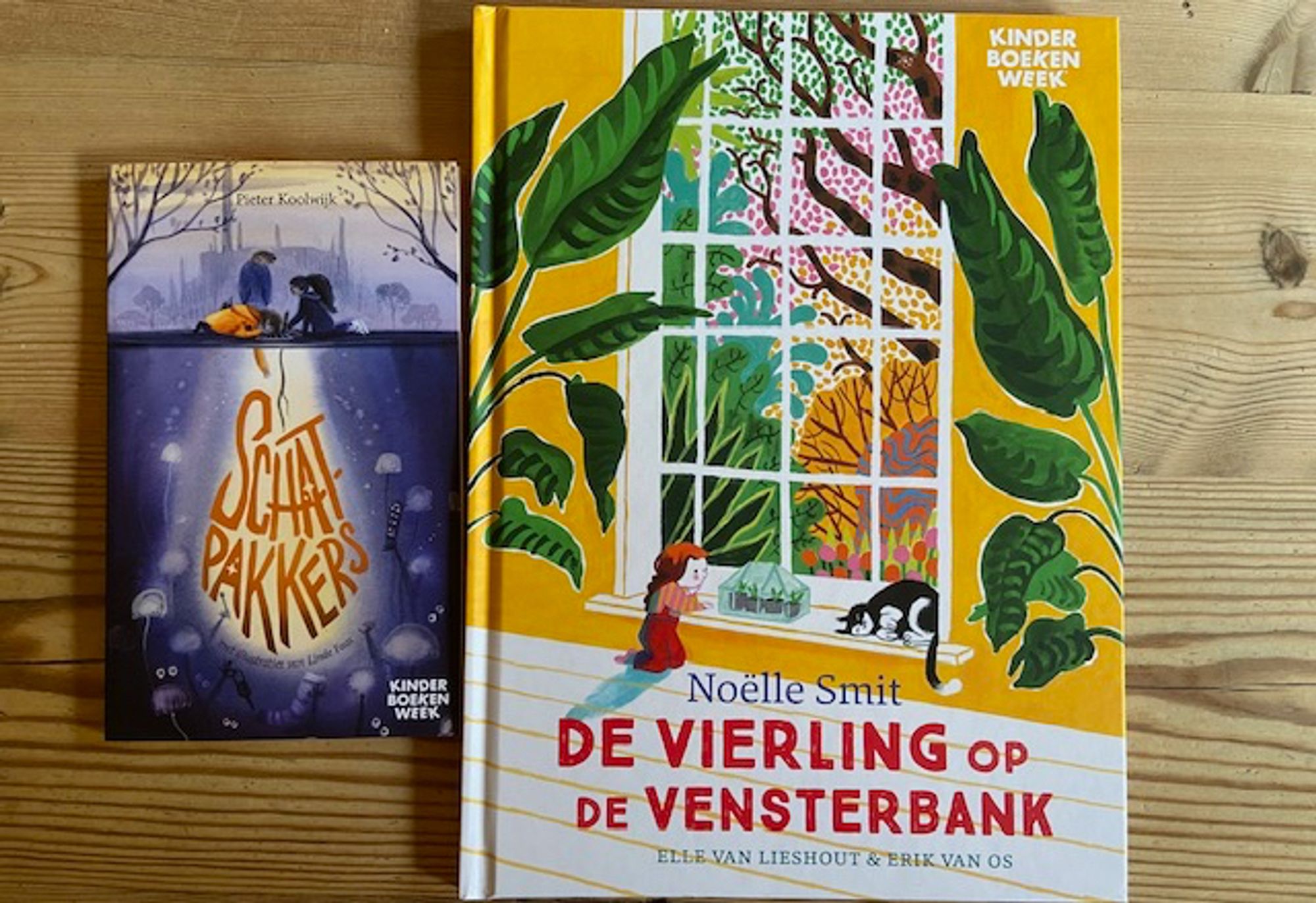 Twee boeken gekocht in de kinderboeken week.