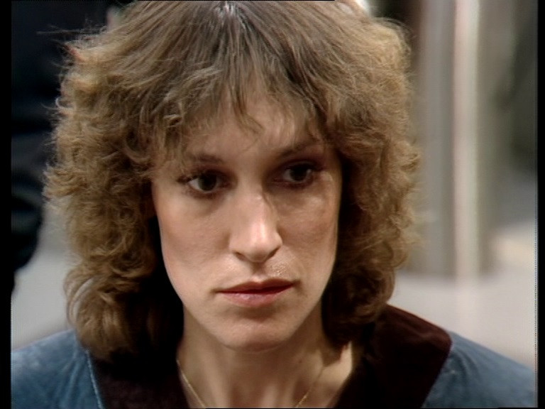 A pic of Cally, the heroic and hard-done-by telepath from Blakes 7, looking vulnerable