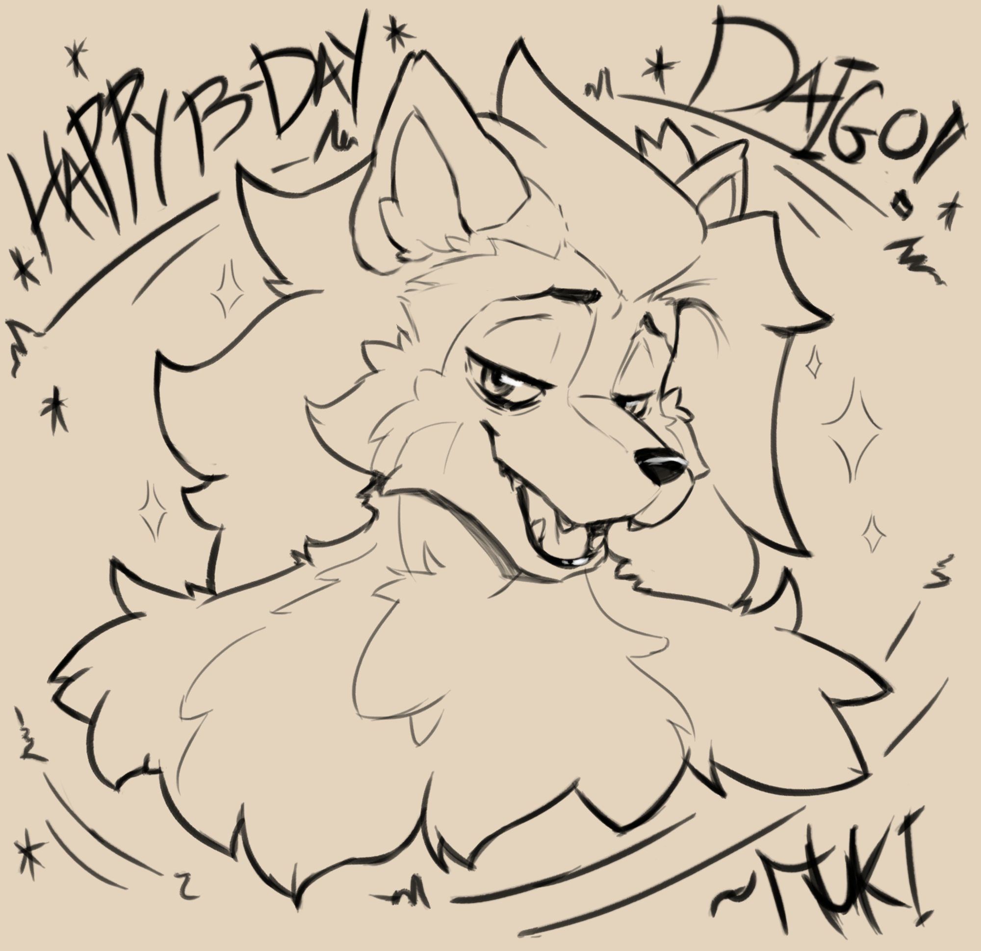 furry Daigo birthday Muki sketch handsome boy male