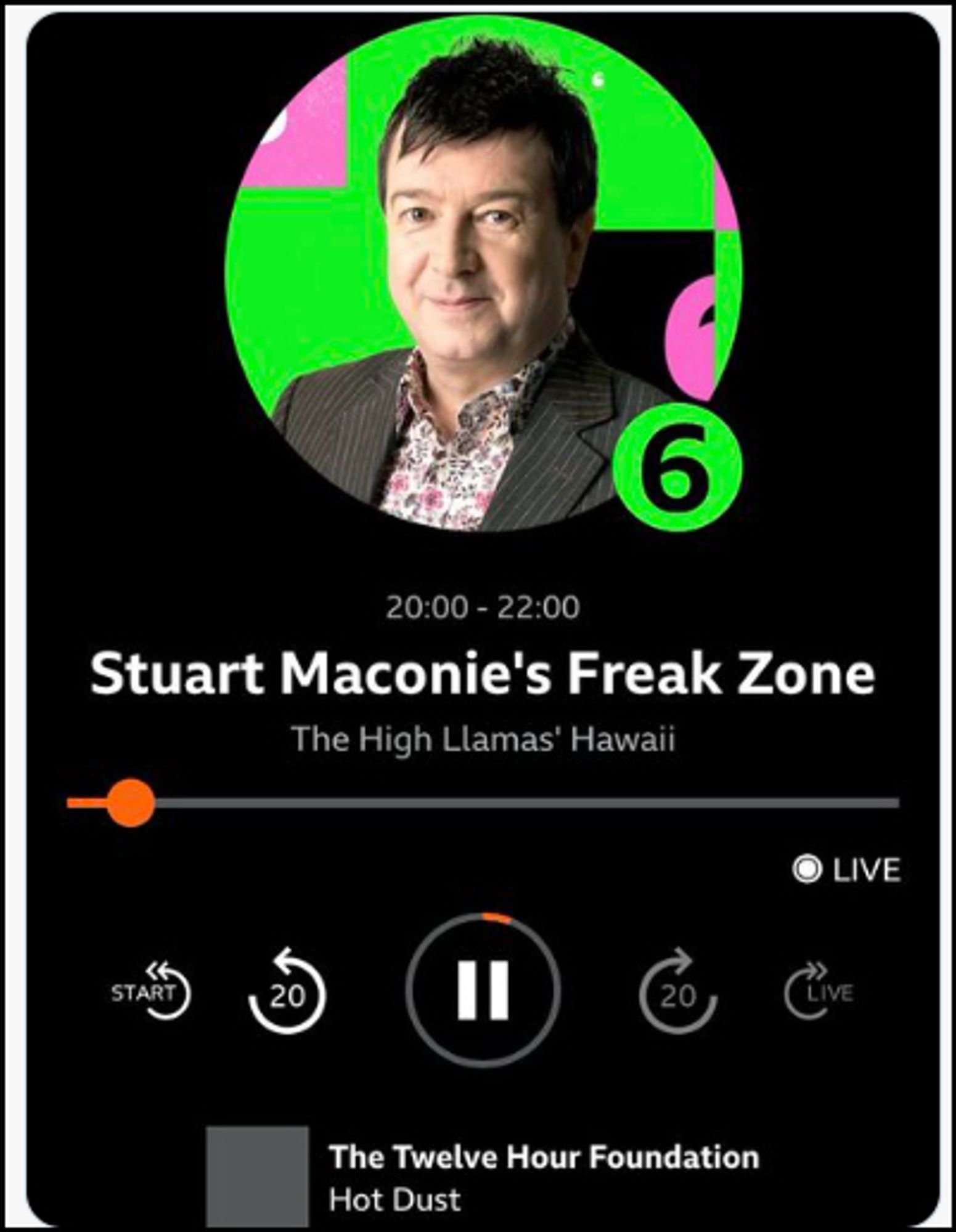 Stuart Maconie's Freak Zone: The Twelve Hour Foundation, Hot Dust