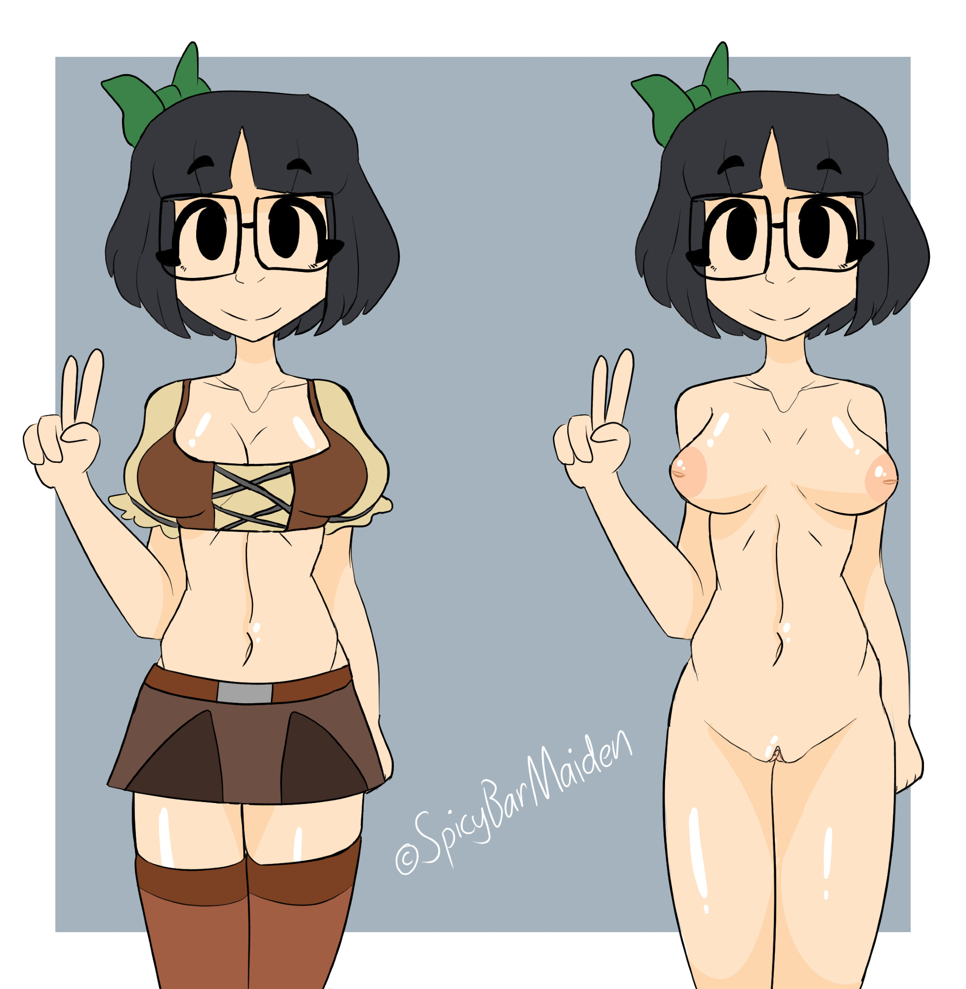 Glasses, clothed and nude alt