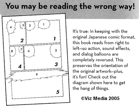 You may be reading the wrong way manga instruction page