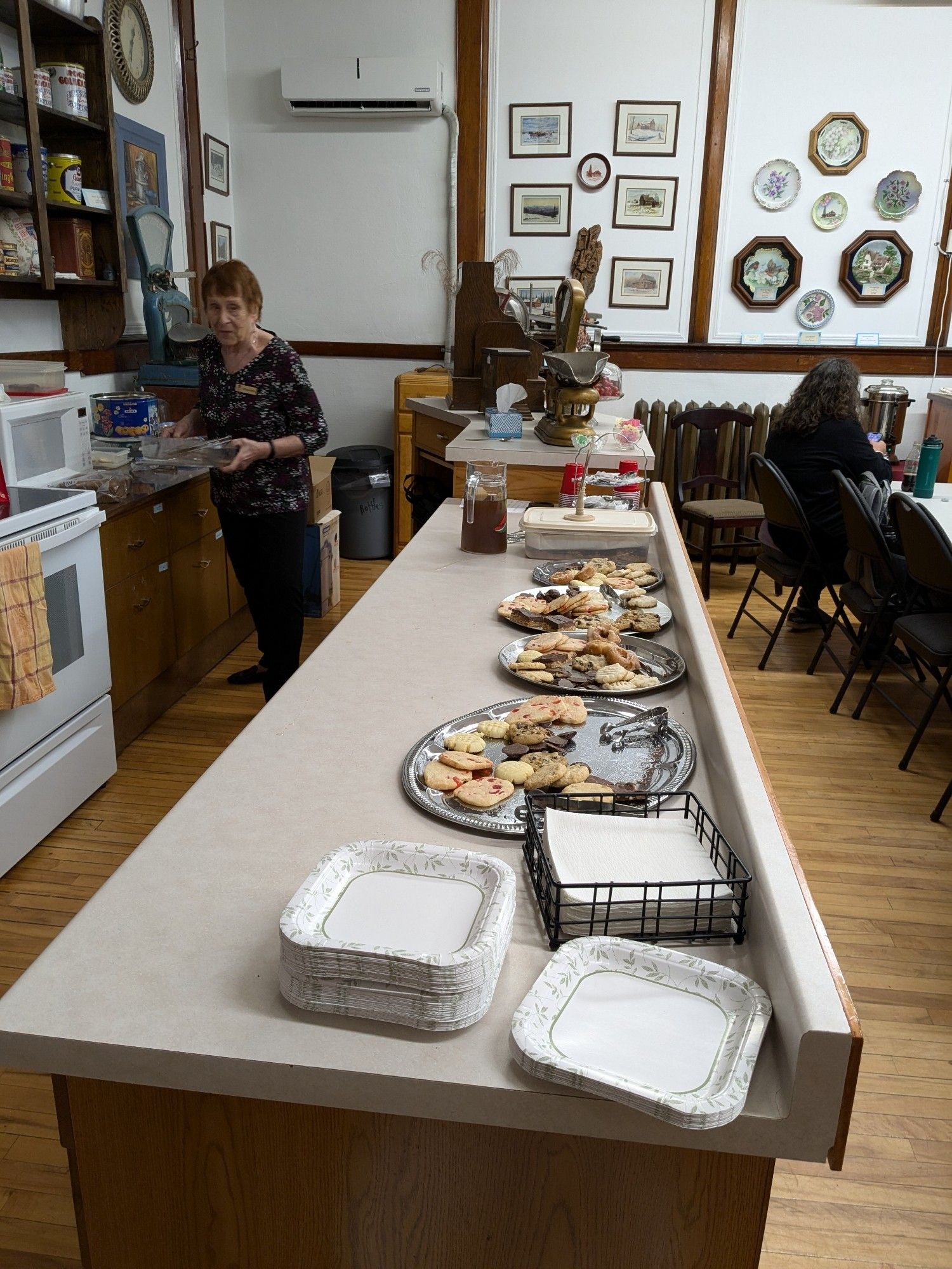 The ladies at the museum baked cookies and other treats for us!