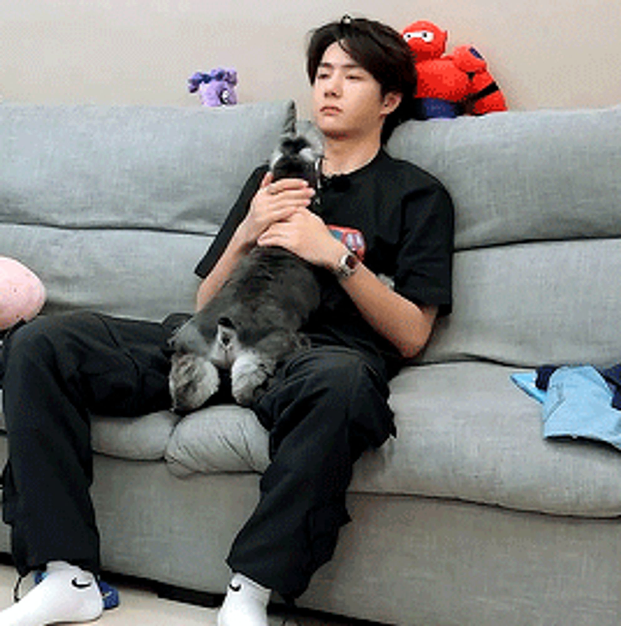 Wang Yibo and dog