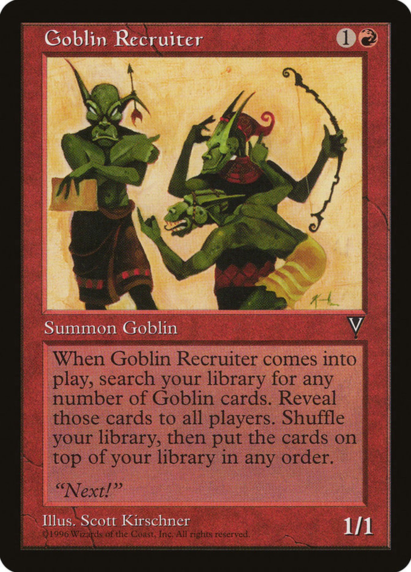 goblin recruiter in the old (pre-8th edition) frame