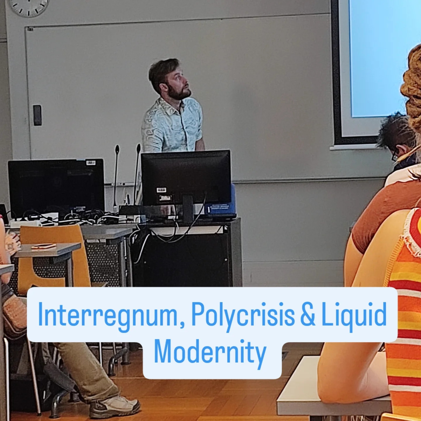 Thrilled to have presented my paper "Interregnum, Polycrisis, and Liquid Modernity" at the Critical Political Conference in Helsinki! 

Helsinki was absolutely stunning – a blend of Nordic serenity, and the magical late-summer light reflecting off the Baltic Sea. The perfect atmosphere for deep critical dialogue!

The conference brought together truly inspiring scholars whose insights on global instability were both humbling and energizing. Discussing crises of democracy, ecology, and capitalism with such brilliant minds reaffirmed why spaces like CPC are vital.

My paper wove together three pivotal concepts:
1️⃣ Interregnum (Gramsci): Our "time between orders," where old systems collapse but new ones haven’t crystallized. 
2️⃣ Polycrisis (Morin, Edgar & Tooze, Adam): Overlapping crises (climate, inequality, pandemics, war) amplifying each other. It’s not just multiple problems; it’s systemic entanglement.
3️⃣ Liquid Modernity (Bauman, Zygmunt): Our social structures, identities, and power are fluid, unstable, and elusive.

Grateful to the organizers, fellow presenters, and engaged attendees for fierce yet generous debates. Onward! ✊

Thank you Prof. Teivo Teivainen for showing us the city & finnish history! Thank you Yuliya Yurchenko Silke Trommer Bernd Bonfert Madalaine Moore for organzing this great event! 

#CriticalTheory #PoliticalScience #ZygmuntBauman #Interregnum #Polycrisis #LiquidModernity #Helsinki #AcademicTwitter #Conference #PoliticalPhilosophy
