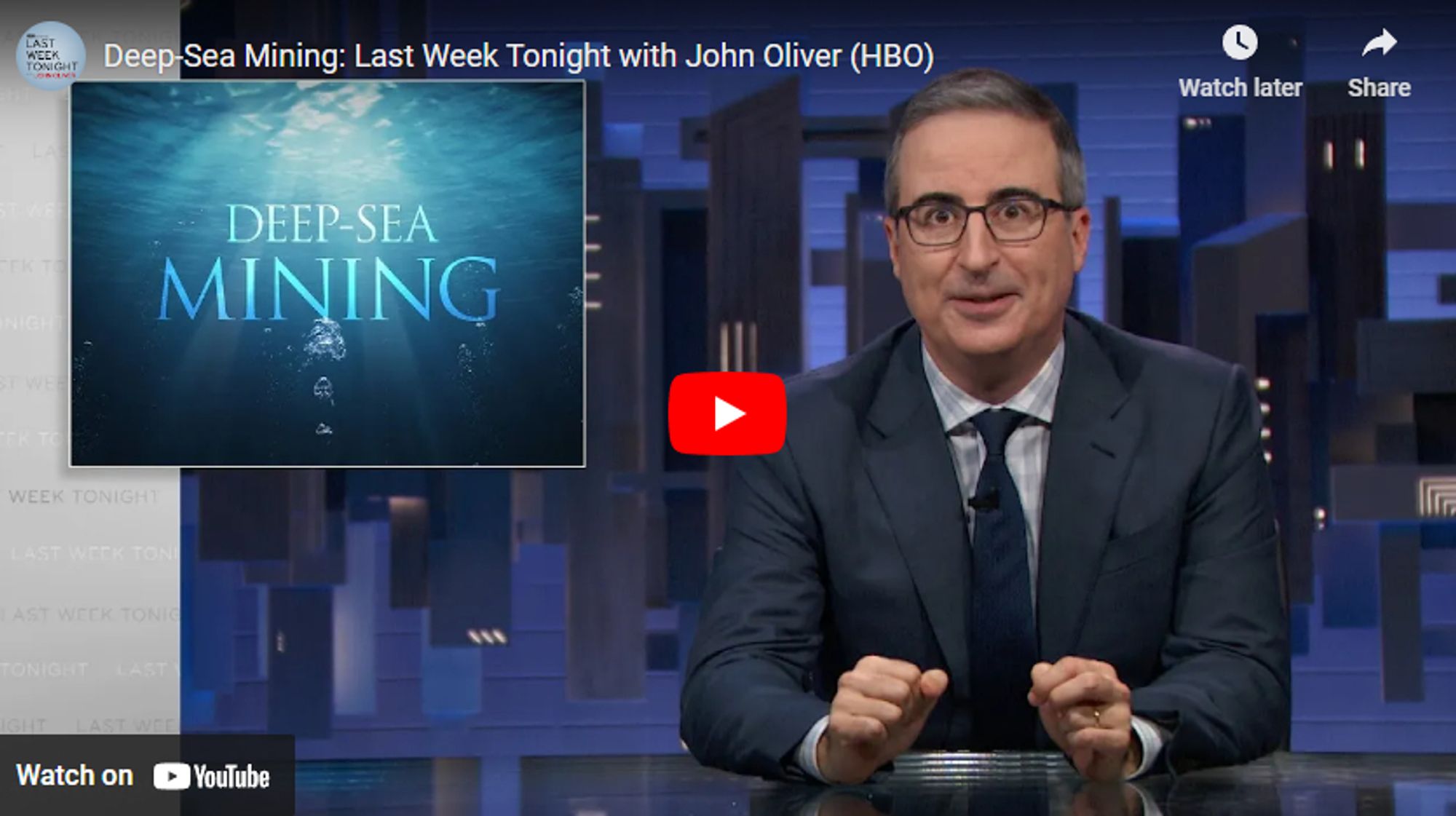 screengrab of a youtube video featuring john oliver