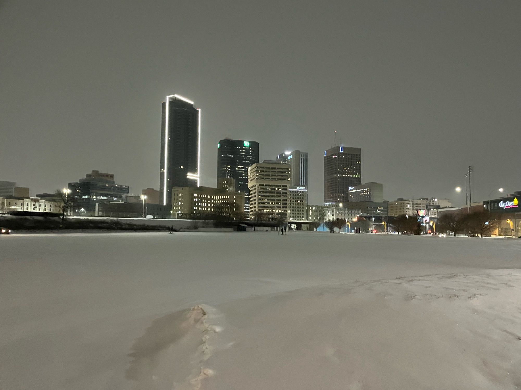 Downtown from a parking lot.