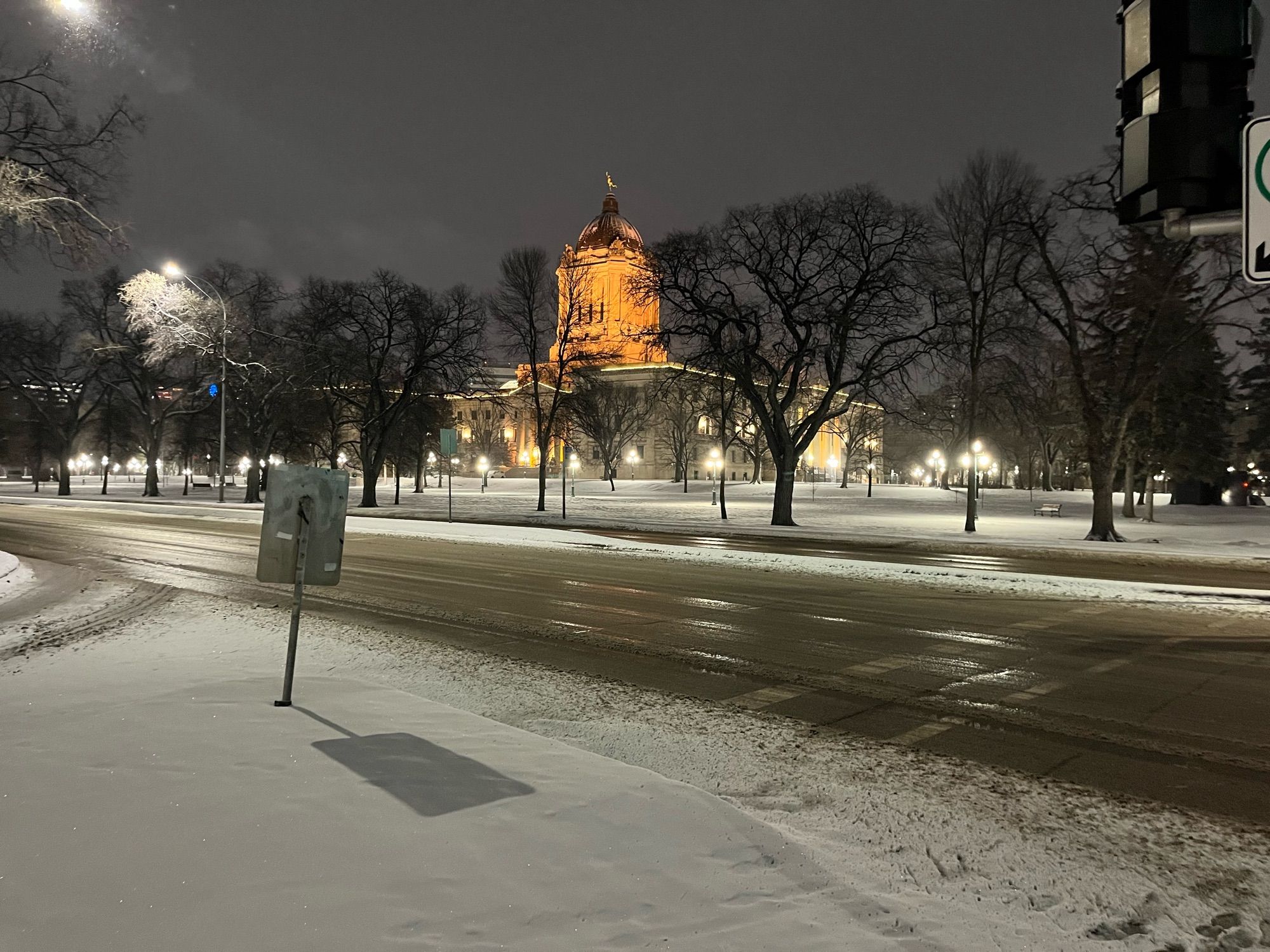 The Manitoba Leg from across the street.