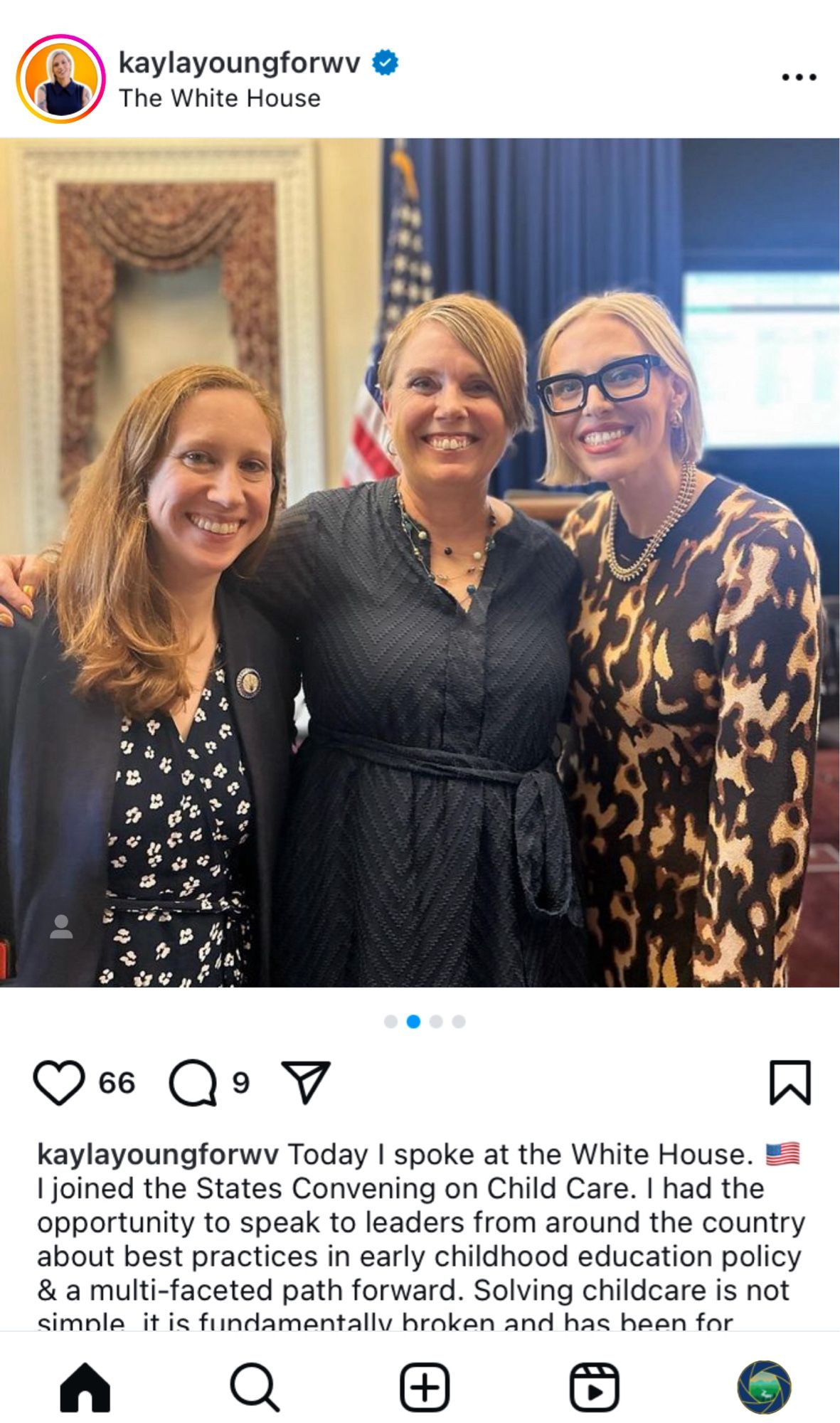 Kayla Young and Elizabeth Bennett-Parker at the White House