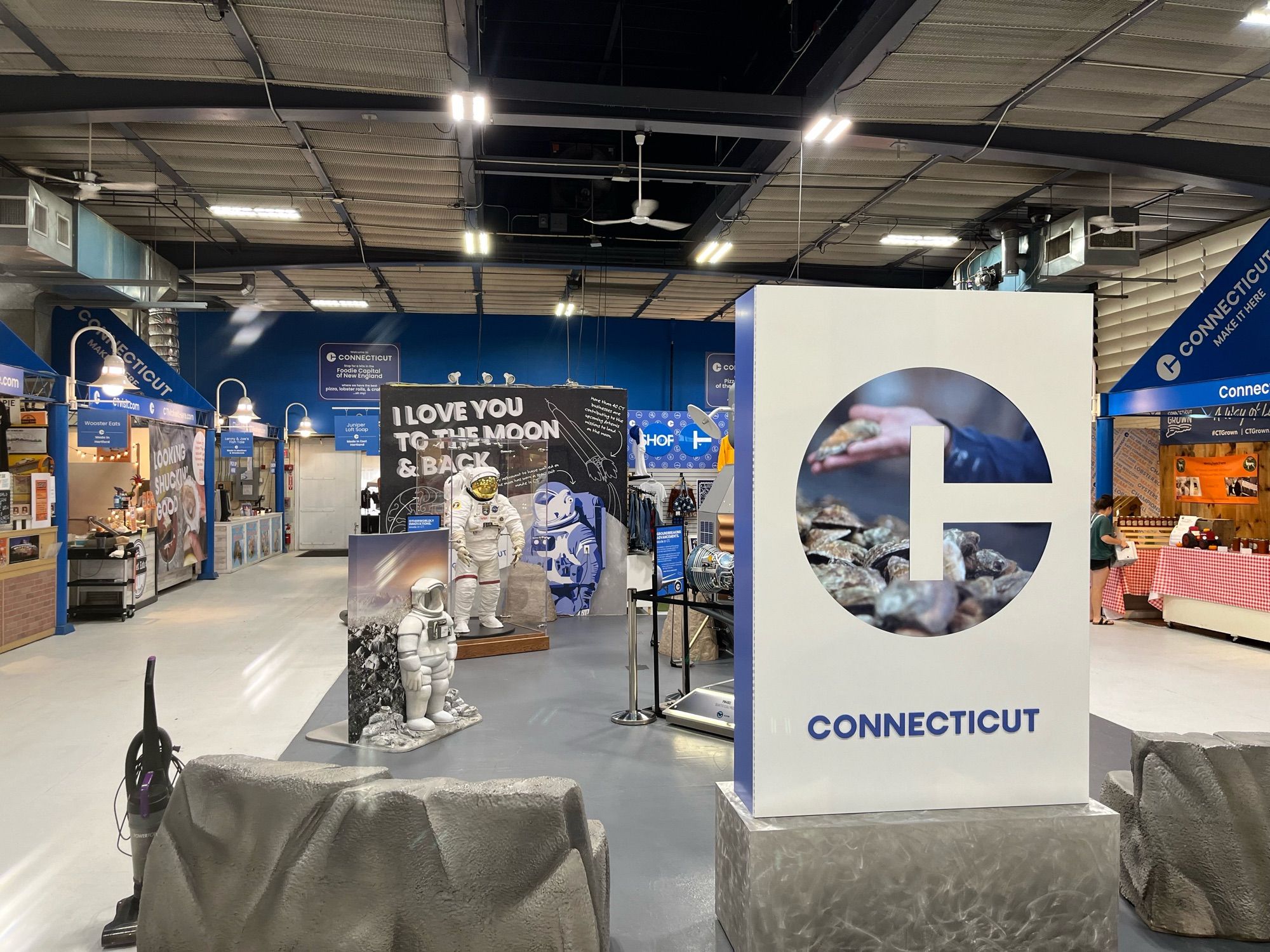 A display of Connecticut innovations.