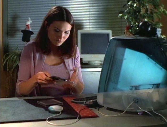 Valerie from "Task Force 2001" using iMac G3 computer.