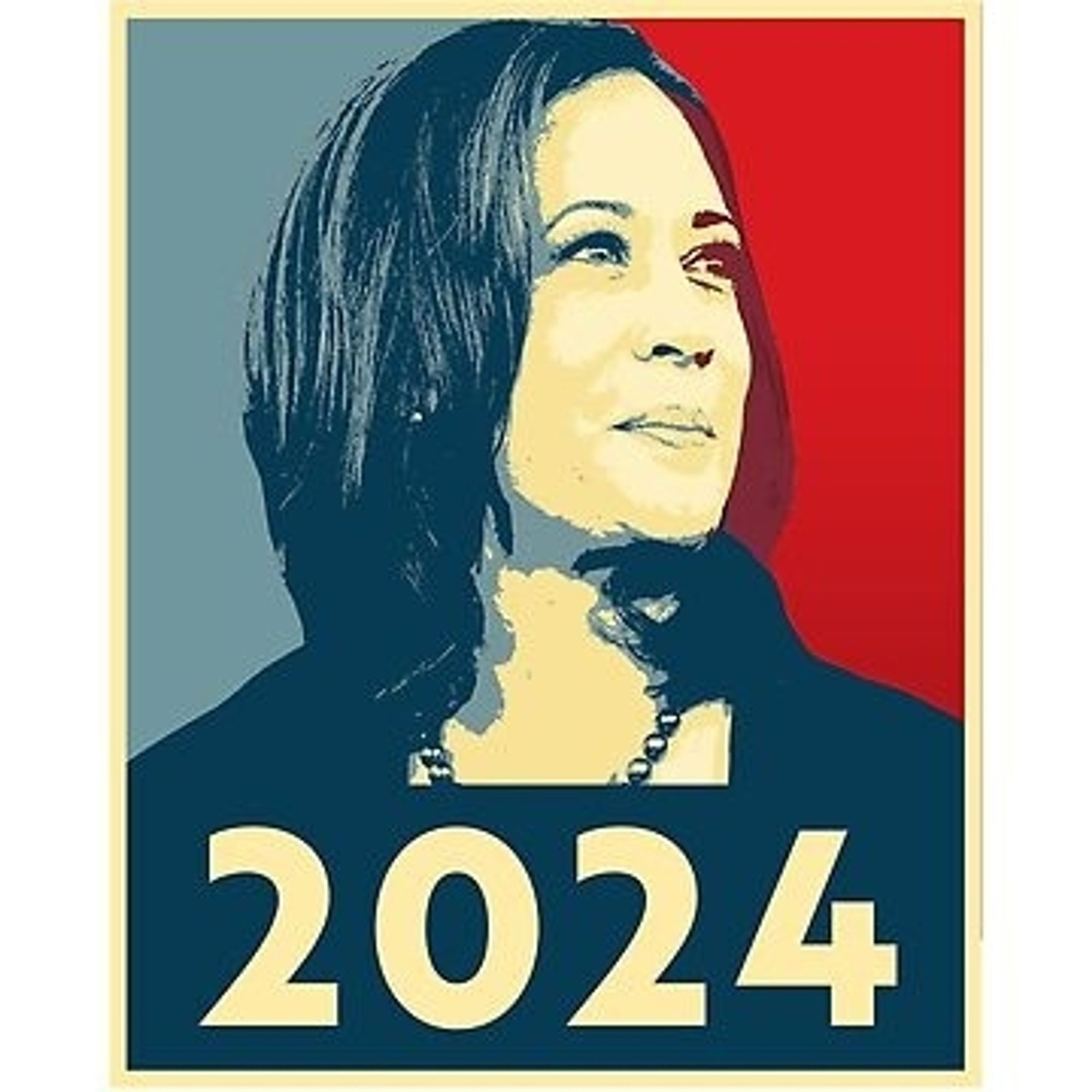 Kamala Harris im Obama-Kampagnen-Look