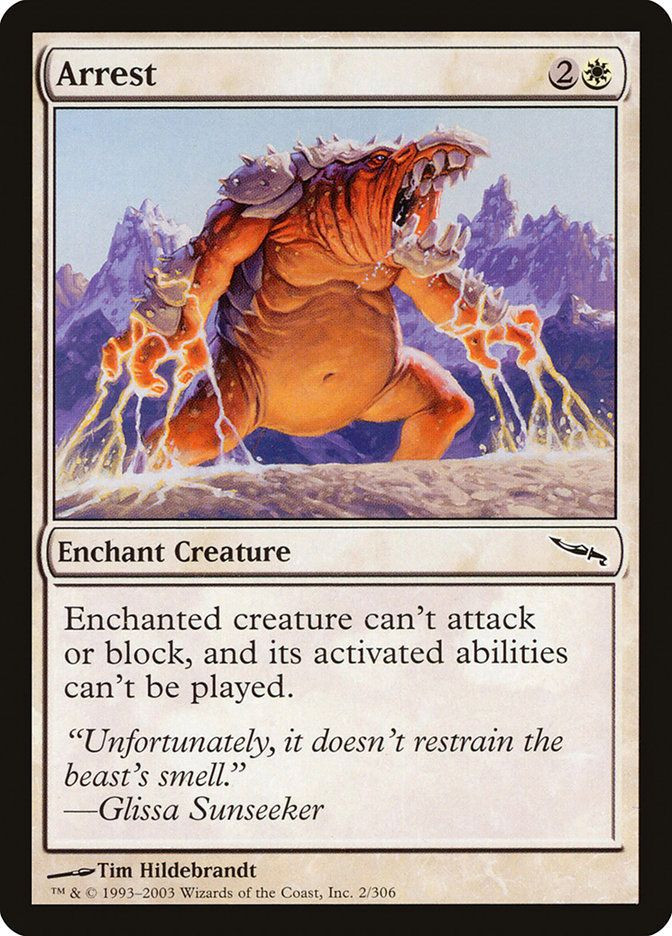 Magic card Arrest with art from Mirrodin