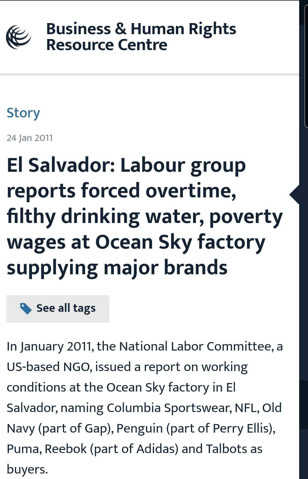 US Brands have poor in El Salvador.