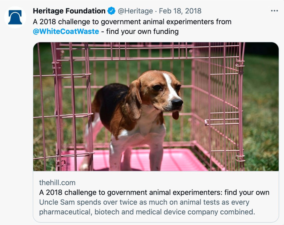 tweet from Heritage