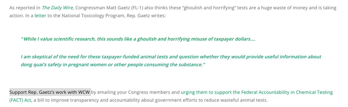"support Rep. Gaetz's work with WCW"