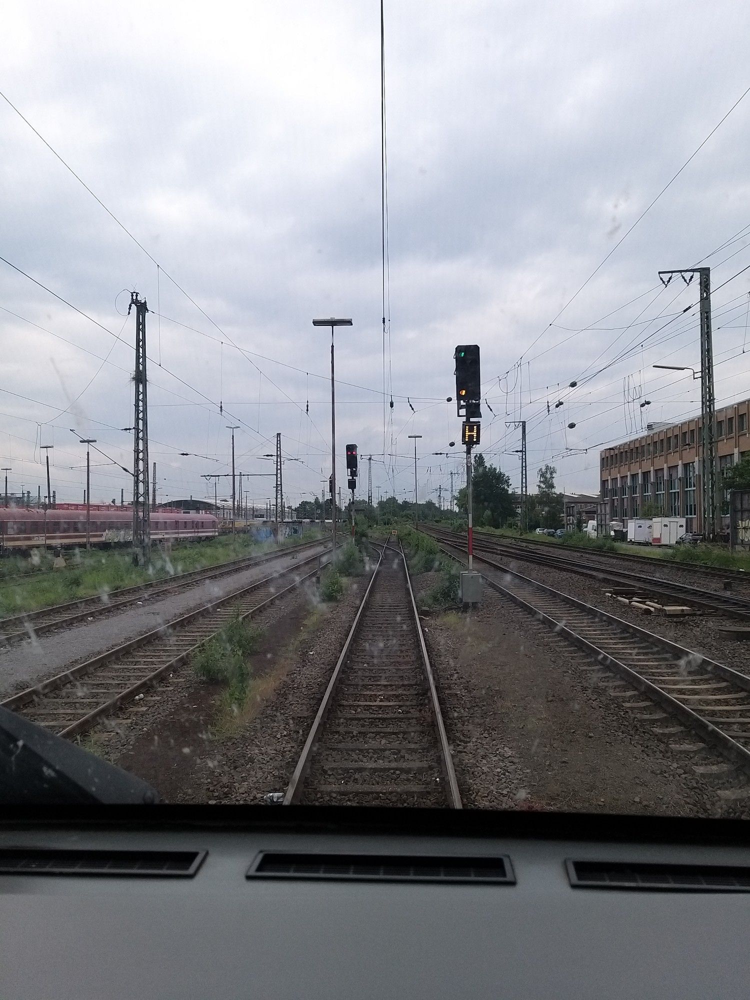 Ausfahrt aus dem Bahnhof Münster Gbf Richtung Hamm