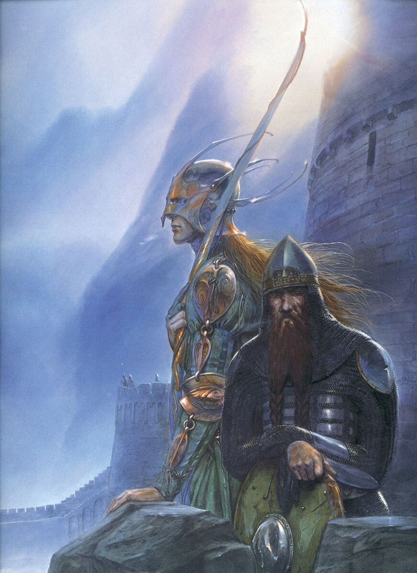 "Légolas and Gimli at Helm's Deep"  de John Howe