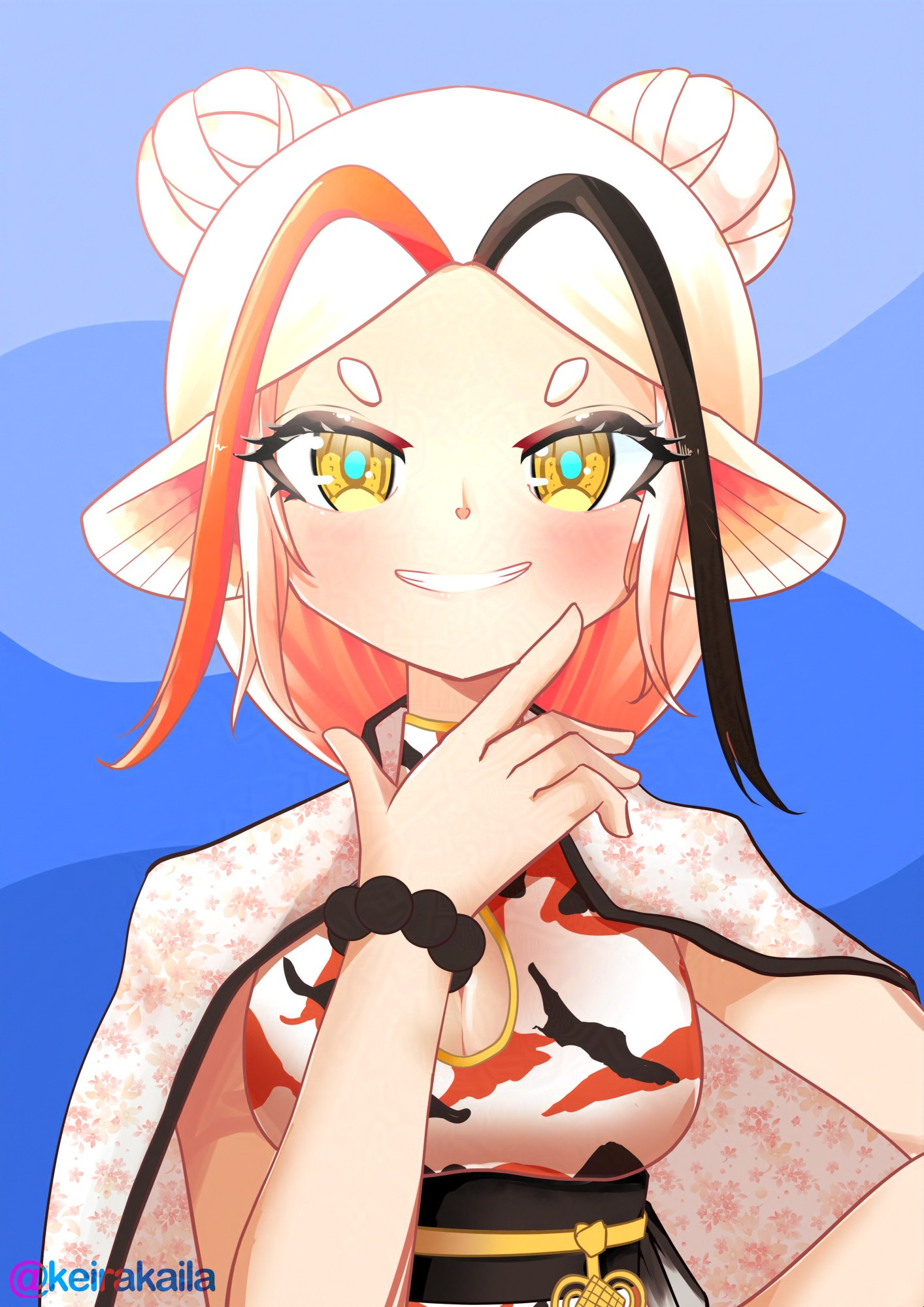 Original character: Koika. My little half dragon koifish mascot.