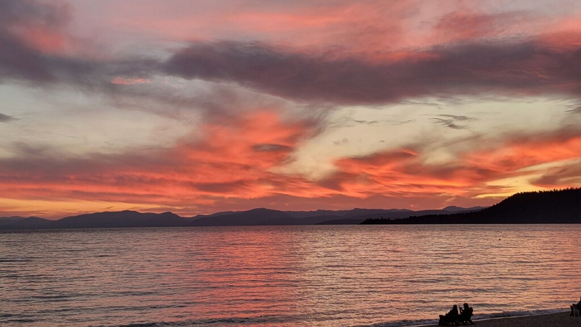 Sunset over Lake Tahoe taken from Incline Village, NV