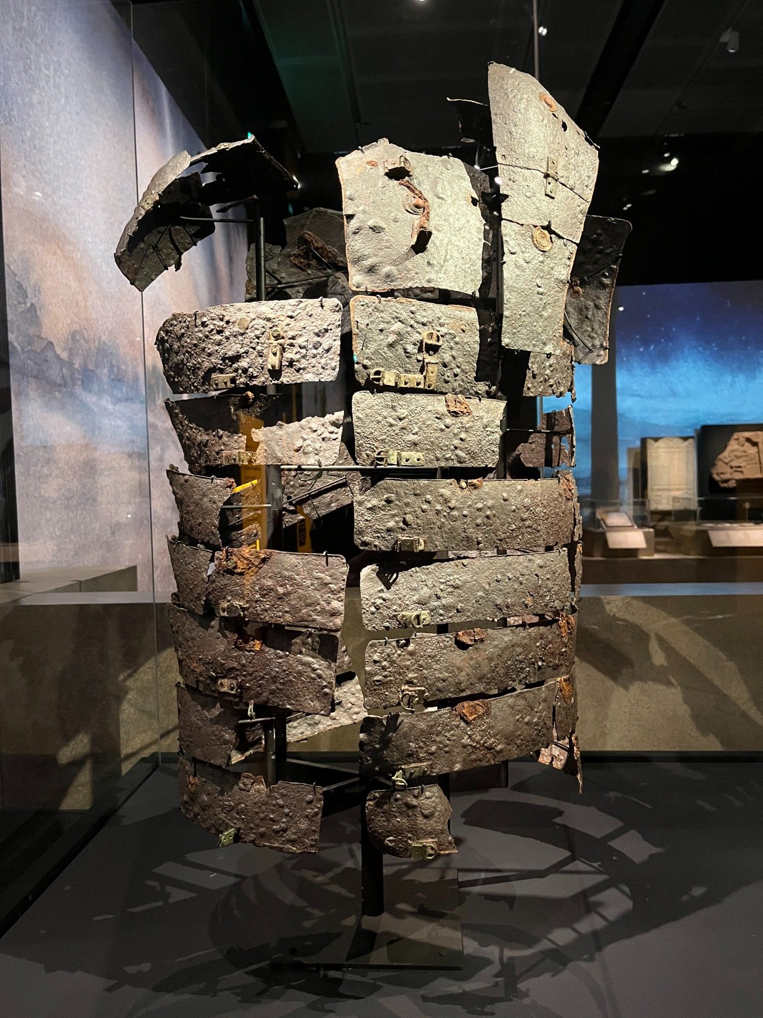 Roman body armour, constructed of individual iron plates