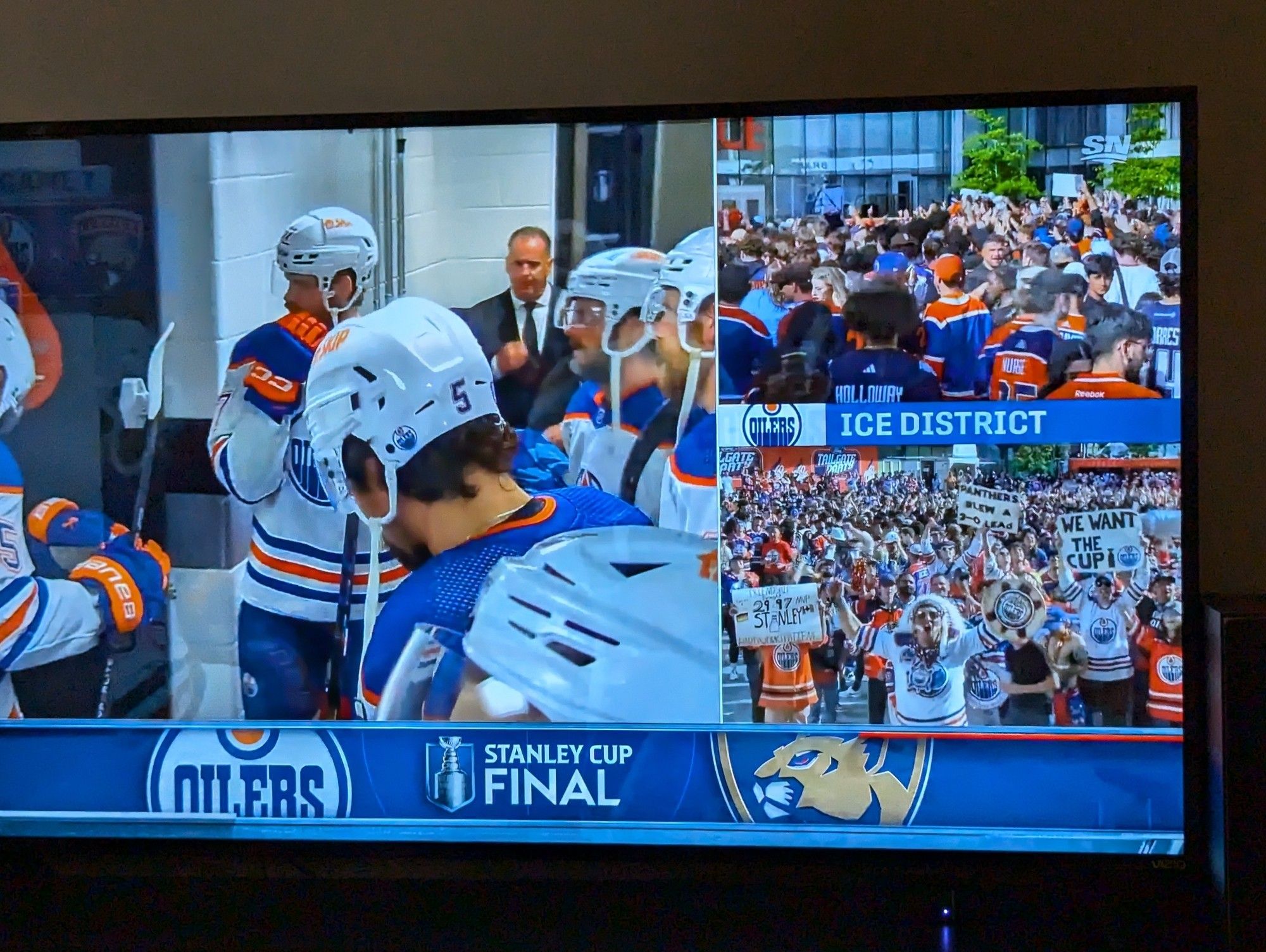 Picture of TSN's coverage of game 7 of the NHL Playoffs final.