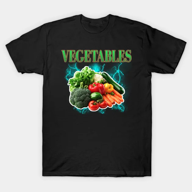 Vegetables shirt with lightning effects