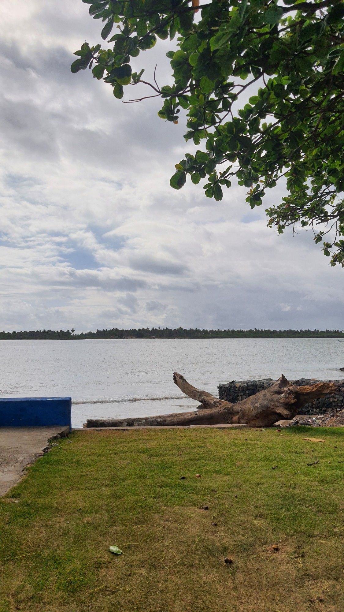 foto do rio Sergipe com a Barra dos Coqueiros ao fundo, tirada a partir da orla da praia Formosa, em Aracaju