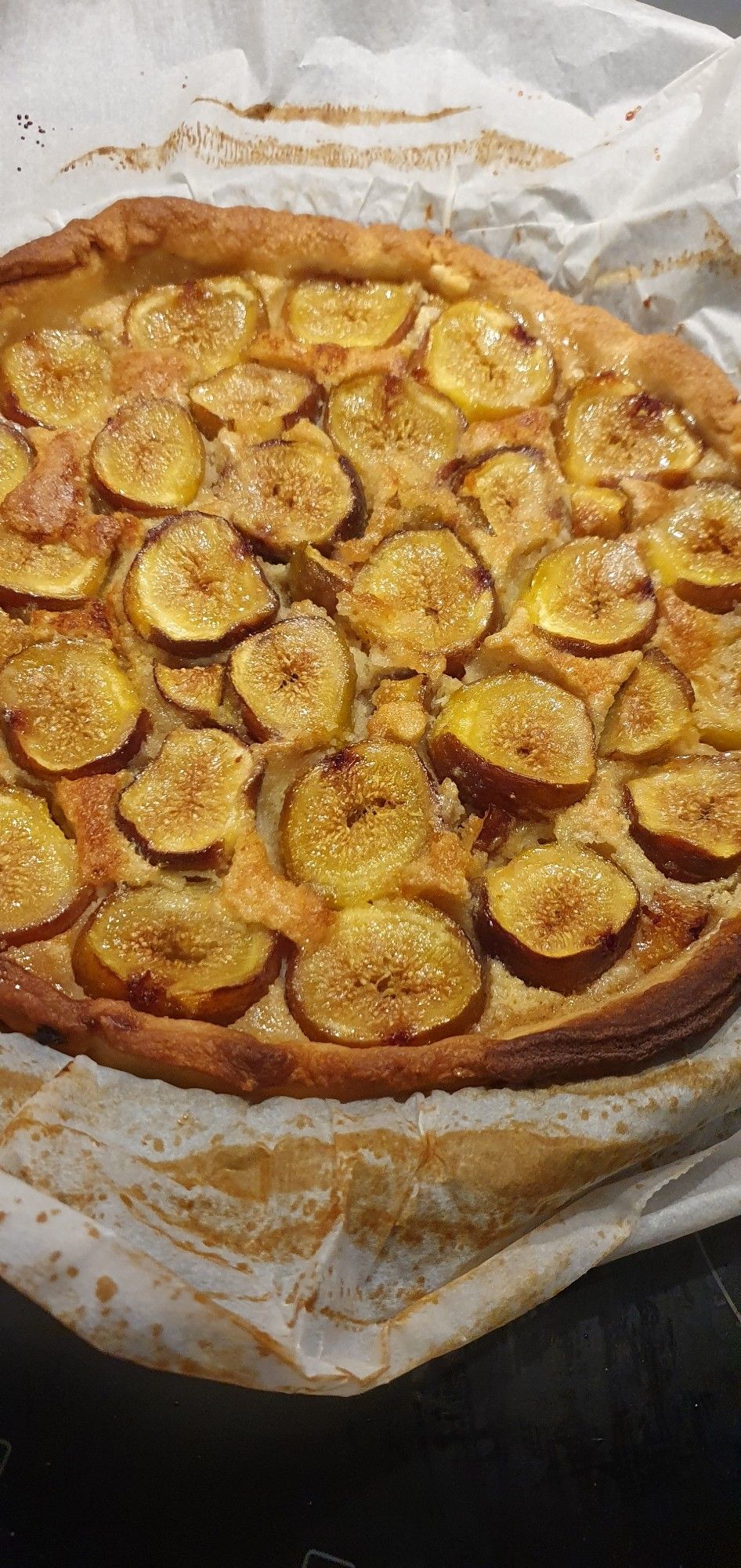 Tarte aux figues bien dorée