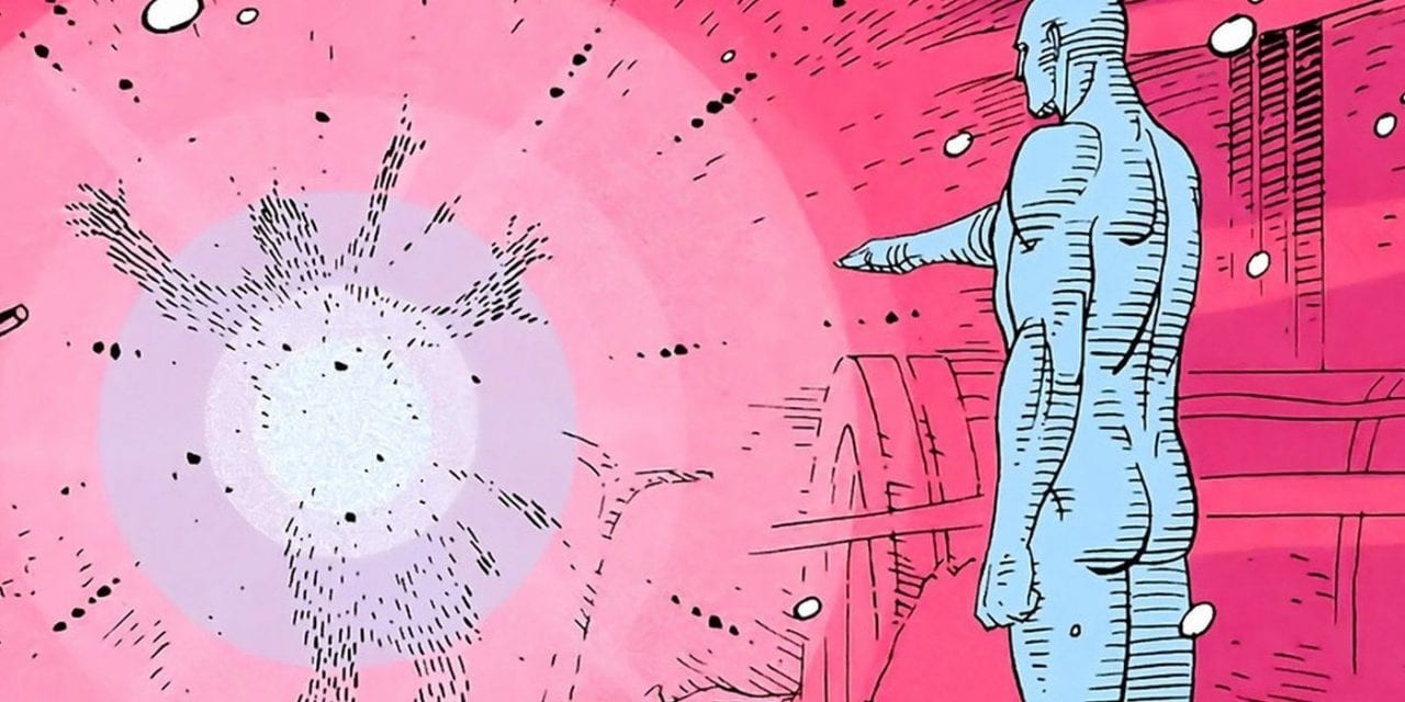 Dr Manhattan points at someone and they explode